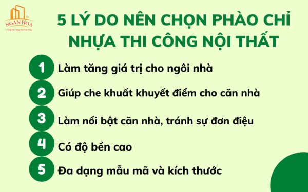 5 lý do bạn nên chọn phào chỉ nhựa