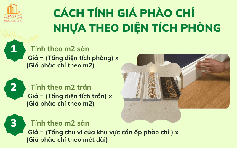 Cách tính giá phào chỉ nhựa theo diện tích phòng