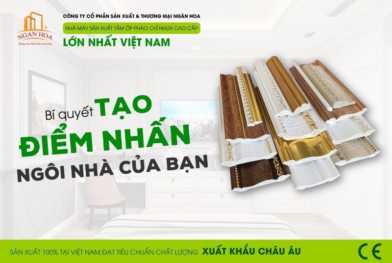 Phào chỉ nhựa giả gỗ