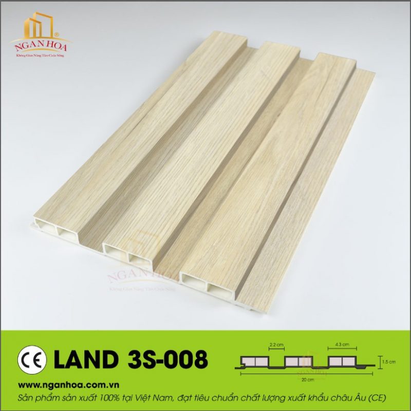 Lam nhựa giả gỗ LAND-3S-008