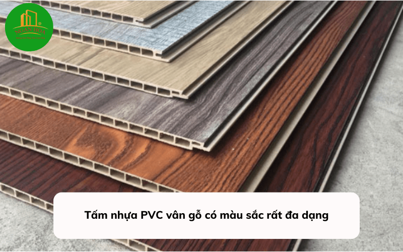 Tấm nhựa PVC vân gỗ trang trí phòng khách