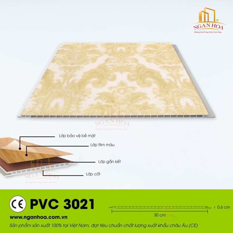 Tấm nhựa ốp tường giả đá PVC-3021