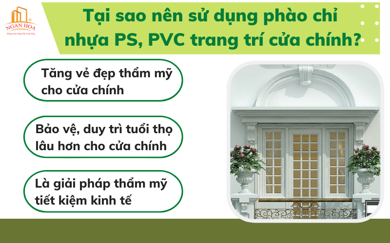 Tại sao nên sử dụng phào chỉ nhựa PS, PVC trang trí cửa chính
