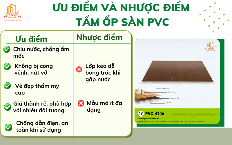 Tấm ốp sàn PVC có những ưu điểm và nhược điểm nào