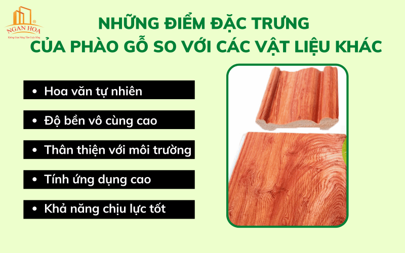 Những điểm đặc trưng của phào gỗ so với các vật liệu khác