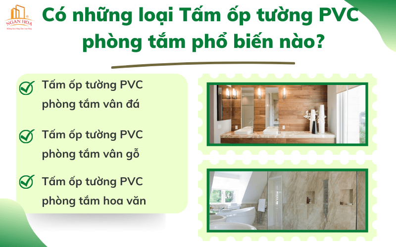 Có những loại Tấm ốp tường PVC phòng tắm phổ biến nào