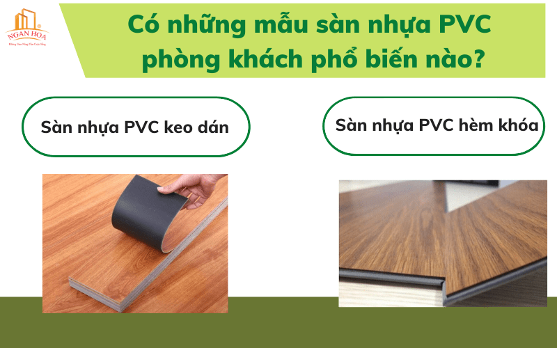 Có những mẫu sàn nhựa PVC phòng khách phổ biến nào
