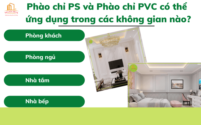 Phào chỉ PS và Phào chỉ PVC có thể ứng dụng trong các không gian nào