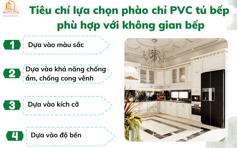 Tiêu chí lựa chọn phào chỉ PVC tủ bếp phù hợp với không gian bếp