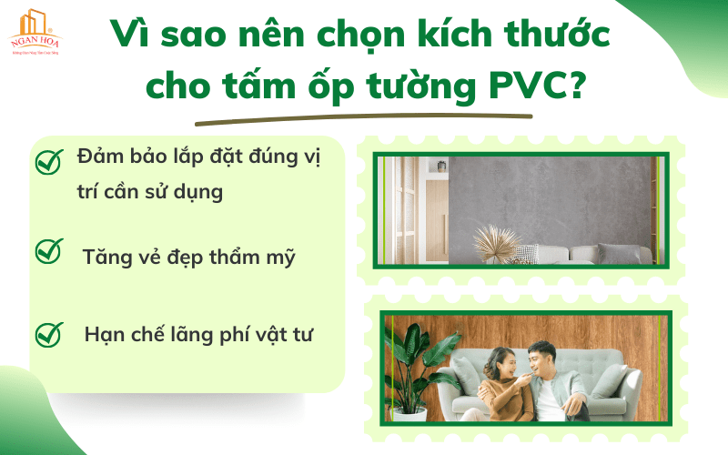 Vì sao nên chọn kích thước cho tấm ốp tường PVC