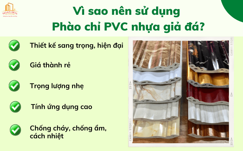 Vì sao nên sử dụng Phào chỉ PVC nhựa giả đá