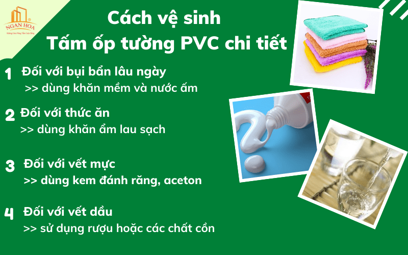 Cách vệ sinh Tấm ốp tường PVC chi tiết