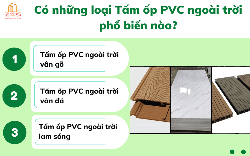 Có những loại Tấm ốp PVC ngoài trời phổ biến nào
