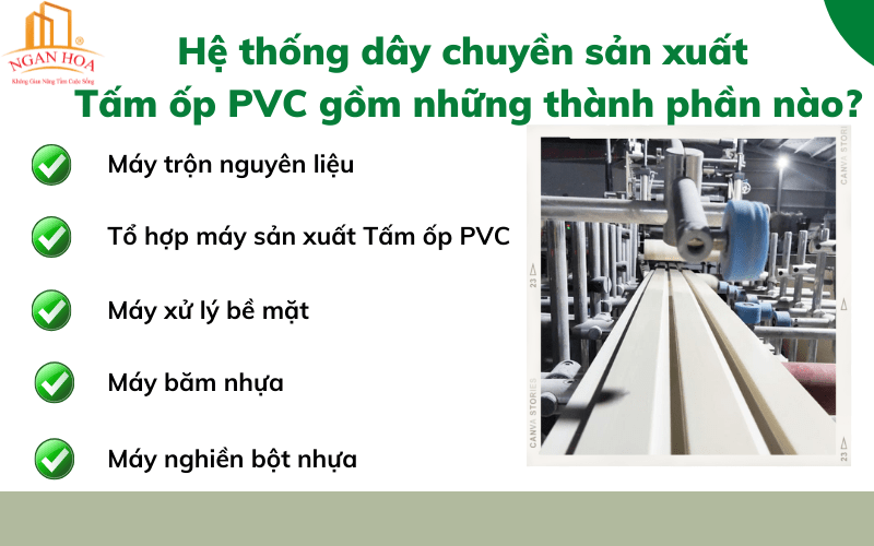Hệ thống dây chuyền sản xuất Tấm ốp PVC gồm những thành phần nào?