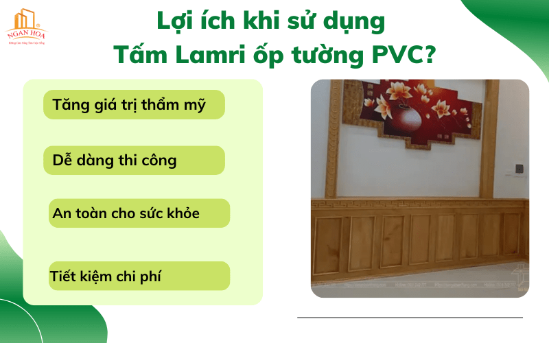 Lợi ích khi sử dụng Tấm Lamri ốp tường PVC