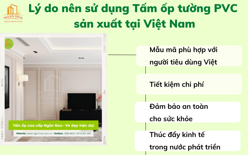 Tại sao nên sử dụng Tấm ốp tường PVC sản xuất tại Việt Nam