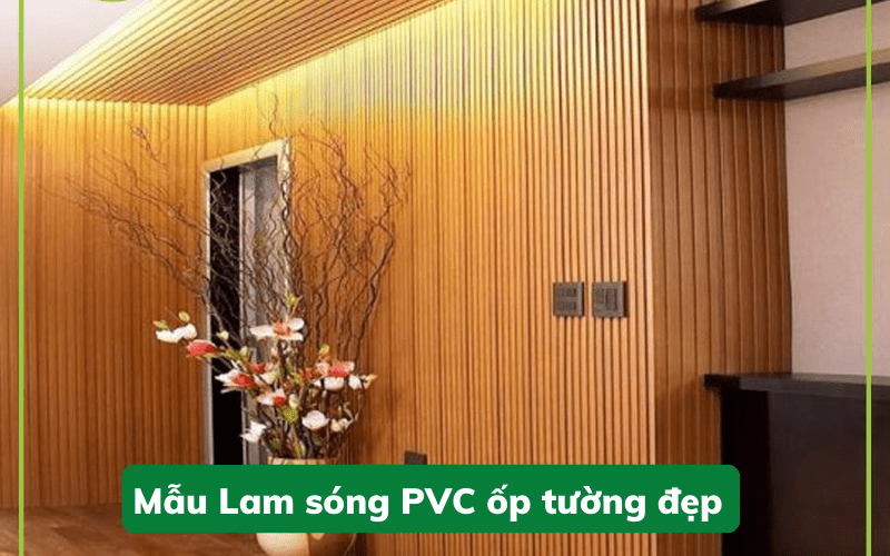 Mẫu Lam sóng PVC ốp tường