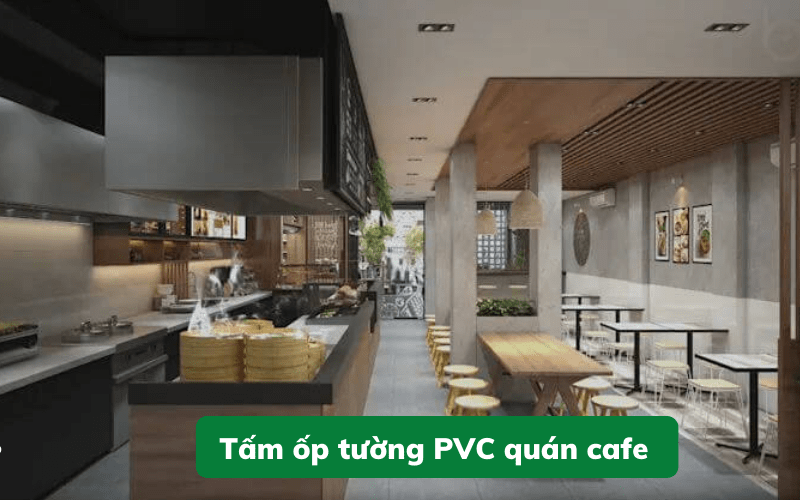 Mẫu Tấm ốp tường PVC quán Cafe đẹp