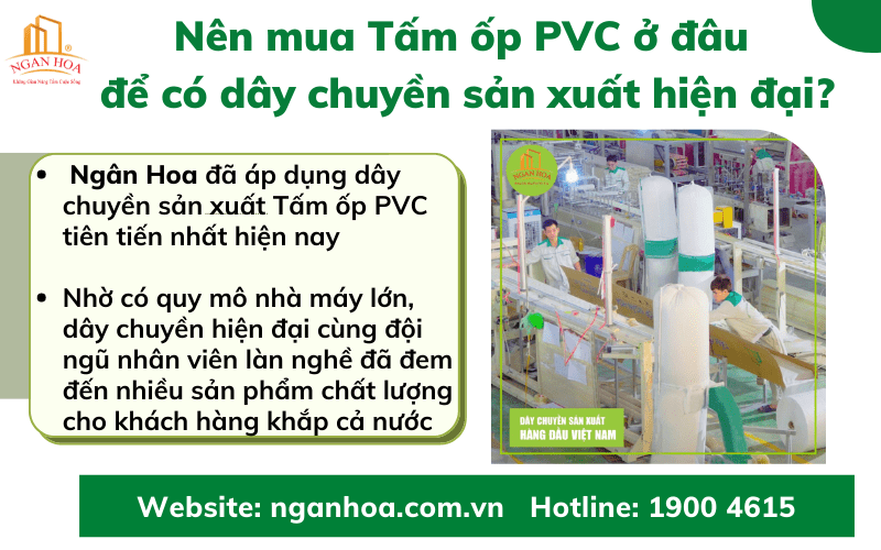 Nên mua Tấm ốp PVC ở đâu để có dây chuyền sản xuất hiện đại?