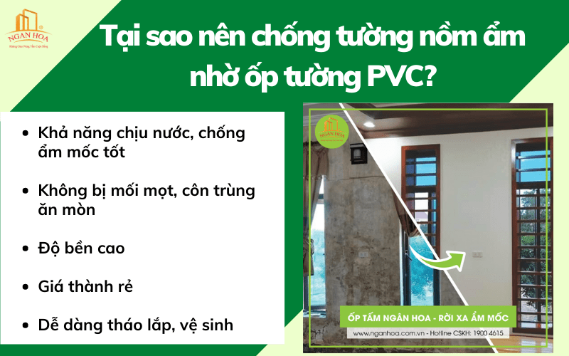 Tại sao nên chống tường nồm ẩm nhờ ốp tường PVC