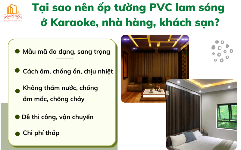 Tại sao nên ốp tường PVC lam sóng ở Karaoke, nhà hàng, khách sạn?