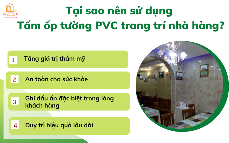 Tại sao nên sử dụng Tấm ốp tường PVC trang trí nhà hàng
