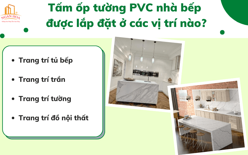 Tấm ốp tường PVC nhà bếp được lắp đặt ở các vị trí nào