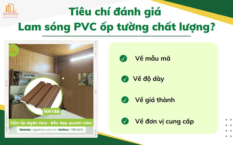 Tiêu chí đánh giá Lam sóng PVC ốp tường chất lượng