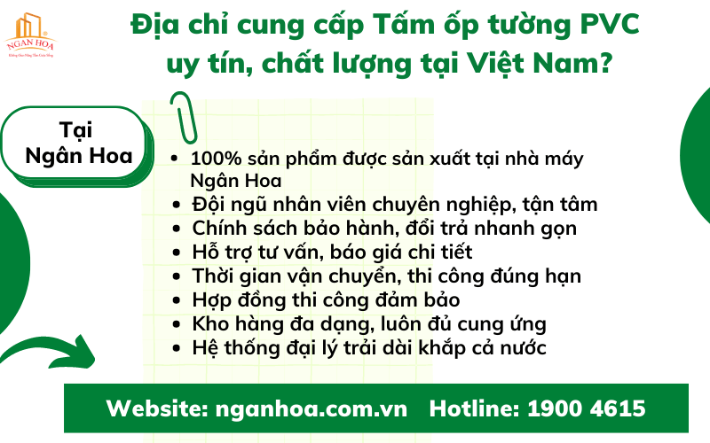Địa chỉ cung cấp Tấm ốp tường PVC uy tín, chất lượng tại Việt Nam