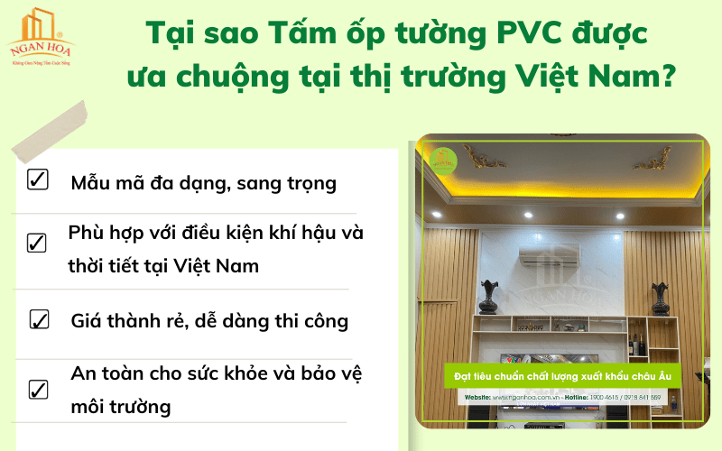 Tại sao Tấm ốp tường PVC được ưa chuộng tại thị trường Việt Nam