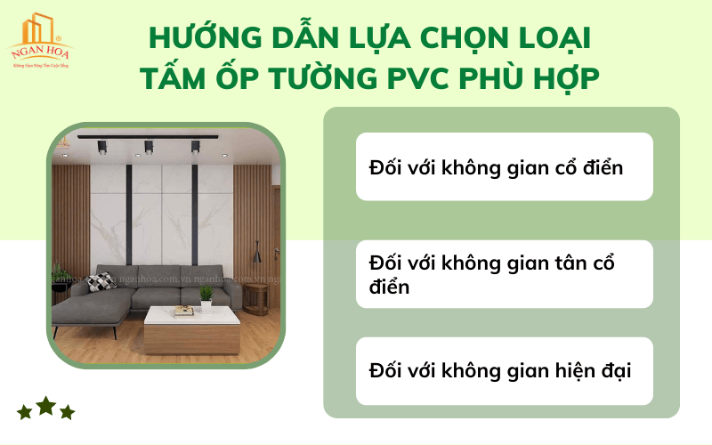 Hướng dẫn lựa chọn loại tấm ốp tường PVC phù hợp với từng không gian