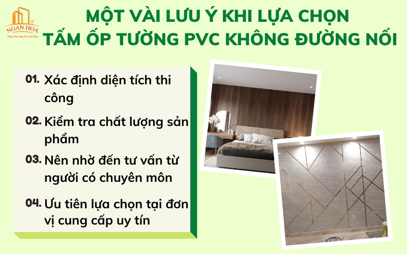 Một vài lưu ý cần biết khi lựa chọn tấm ốp tường PVC không đường nối