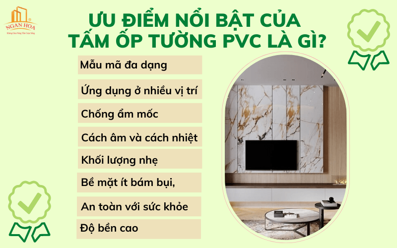 Ưu điểm nổi bật của tấm ốp tường PVC là gì?