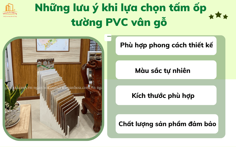 Những lưu ý khi lựa chọn tấm ốp tường PVC vân gỗ 