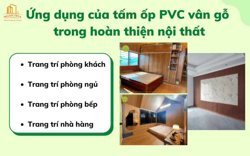 Ứng dụng của tấm ốp PVC vân gỗ trong hoàn thiện nội thất