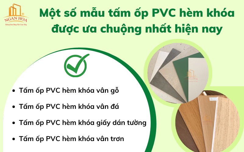 Một số mẫu tấm ốp PVC hèm khóa được ưa chuộng nhất hiện nay