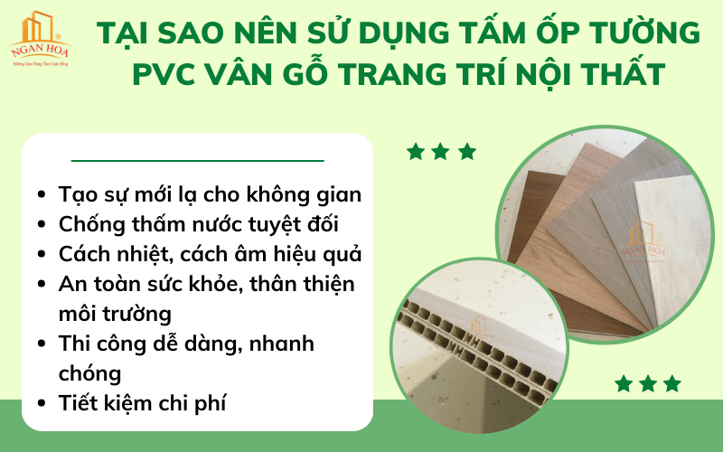 Tại sao nên sử dụng tấm ốp tường PVC vân gỗ trong trang trí nội thất?