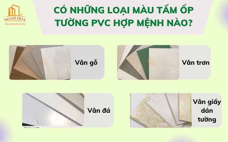 Có những loại màu tấm ốp tường PVC hợp mệnh nào?