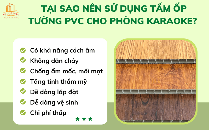 Tại sao nên sử dụng tấm ốp tường PVC cho phòng karaoke?