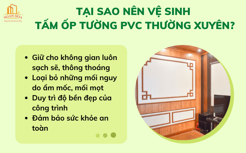 Tại sao nên vệ sinh tấm ốp tường PVC thường xuyên?
