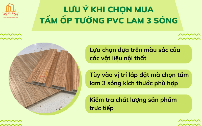 Lưu ý khi chọn mua tấm ốp tường PVC lam 3 sóng