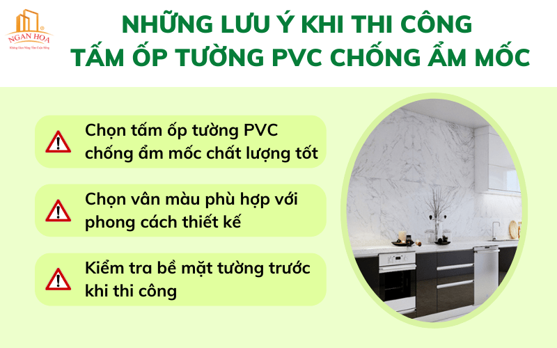 Những lưu ý khi thi công tấm ốp tường PVC chống ẩm mốc