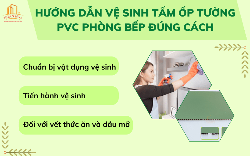 Hướng dẫn vệ sinh tấm ốp tường PVC phòng bếp đúng cách
