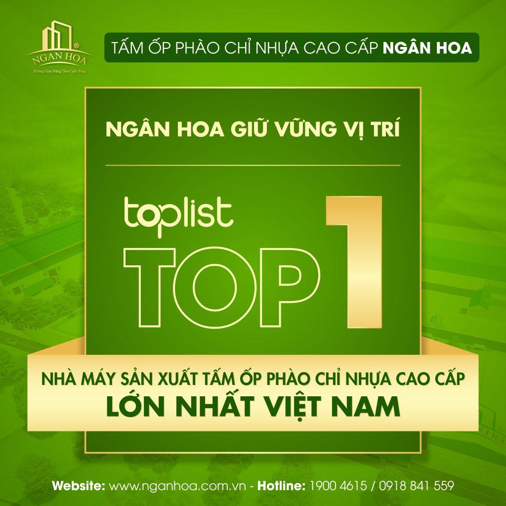 Ngân Hoa giữ vững vị trí TOP 1 nhà máy sản xuất tấm ốp phào chỉ nhựa cao cấp lớn nhất Việt Nam 1 Ngân Hoa vững vàng vị trí số 1 thị trường