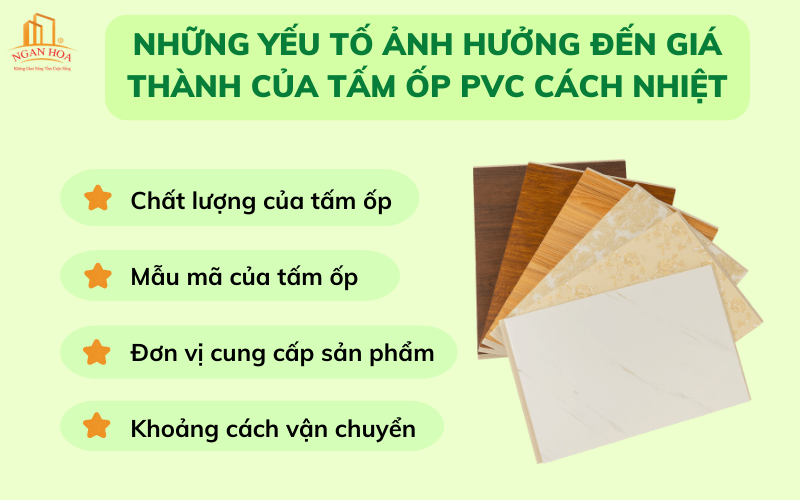 Những yếu tố ảnh hưởng đến giá thành của tấm ốp PVC cách nhiệt