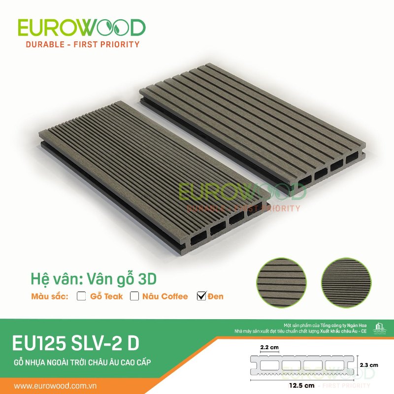 Sàn gỗ nhựa EU 125 SLV-2 D