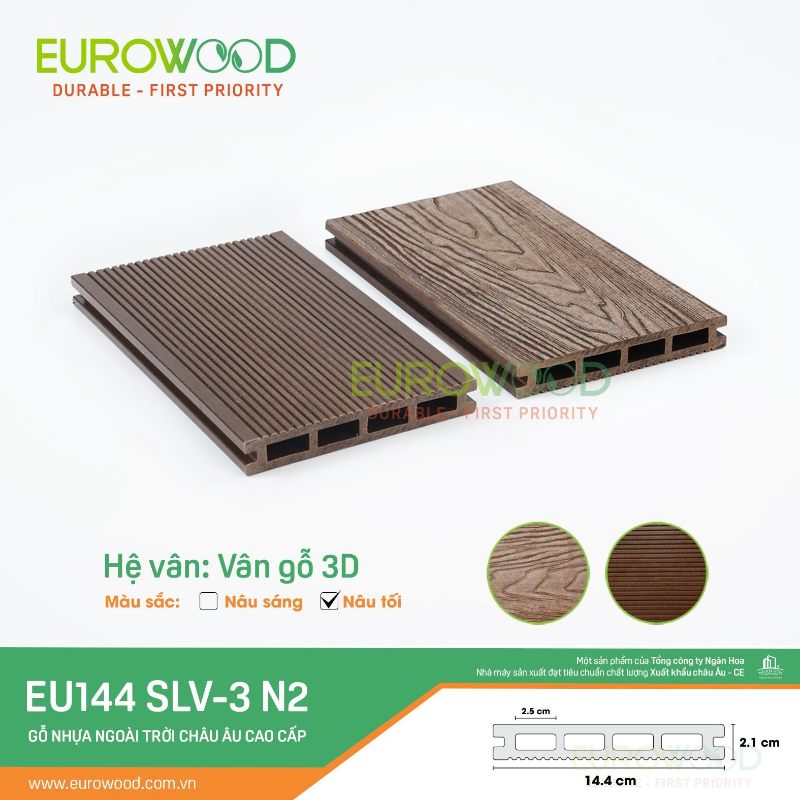 Sàn gỗ nhựa EU 144 SLV-3 N2