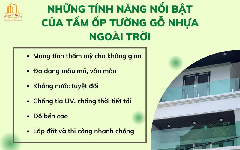 Những tính năng nổi bật của tấm ốp tường gỗ nhựa ngoài trời