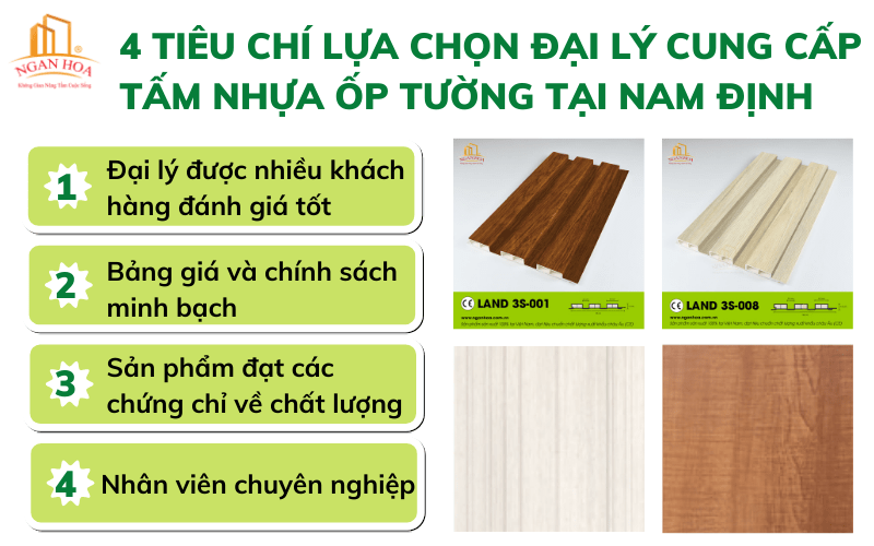 4 tiêu chí lựa chọn đại lý cung cấp tấm nhựa ốp tường tại Nam Định chất lượng