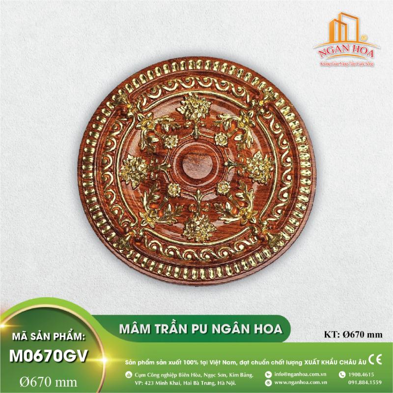 Mâm Trần PU Ngân Hoa - M0670GV